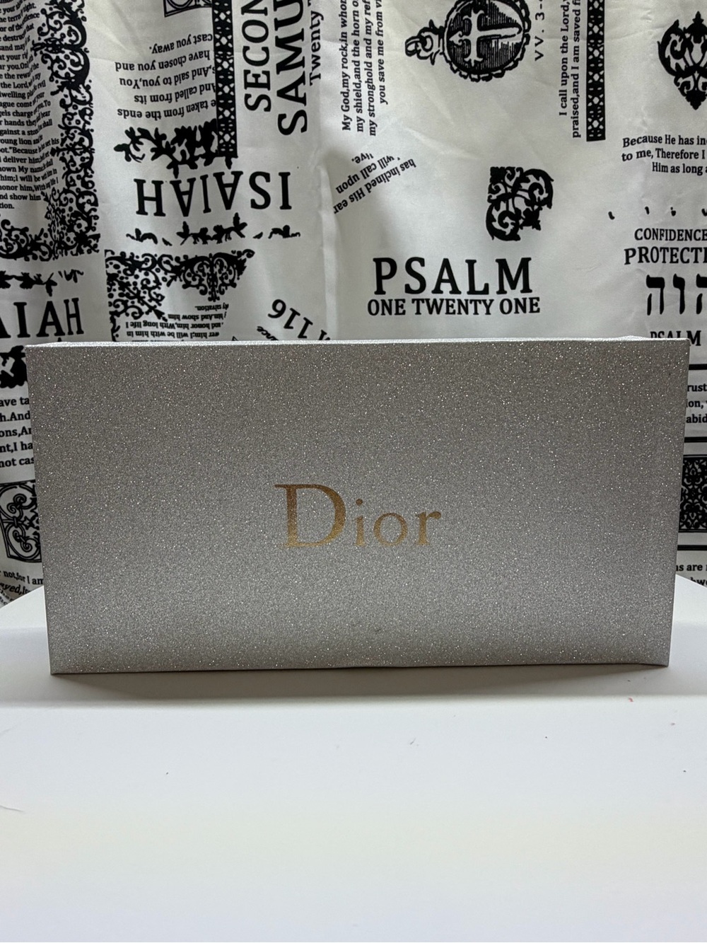 Dior Silver Glitter Gift Box with Perfume